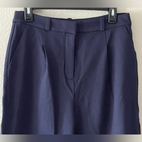 J Crew Factory NWT Wide Leg Ponte Pant Size 8 in Navy Blue | Soft - Picture 6 of 9